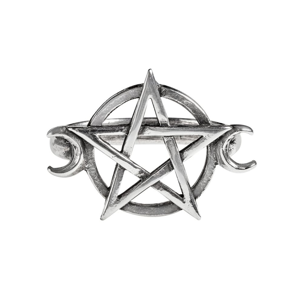 Alchemy Gothic Wiccan Pentagram Goddess Ring 6-9.5 NWT - Picture 5 of 6